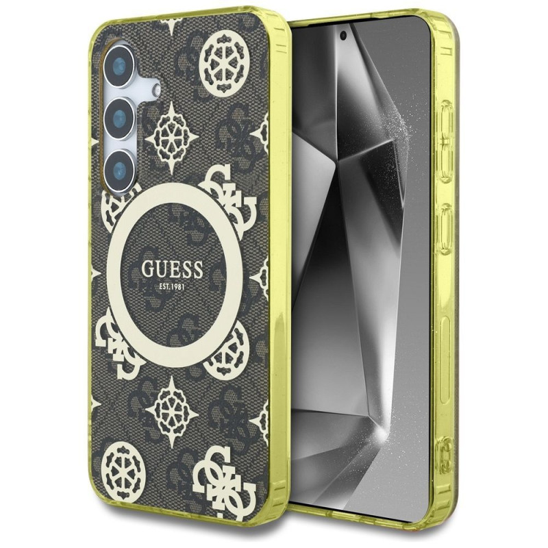 GUESS case for SAMSUNG S25 GUHMS25SH4PYEEW (Magnetic IML Peony on 4G Background) brown GUESS case for SAMSUNG S25 GUHMS25SH4PYEEW (Magnetic IML Peony on 4G Background) brown