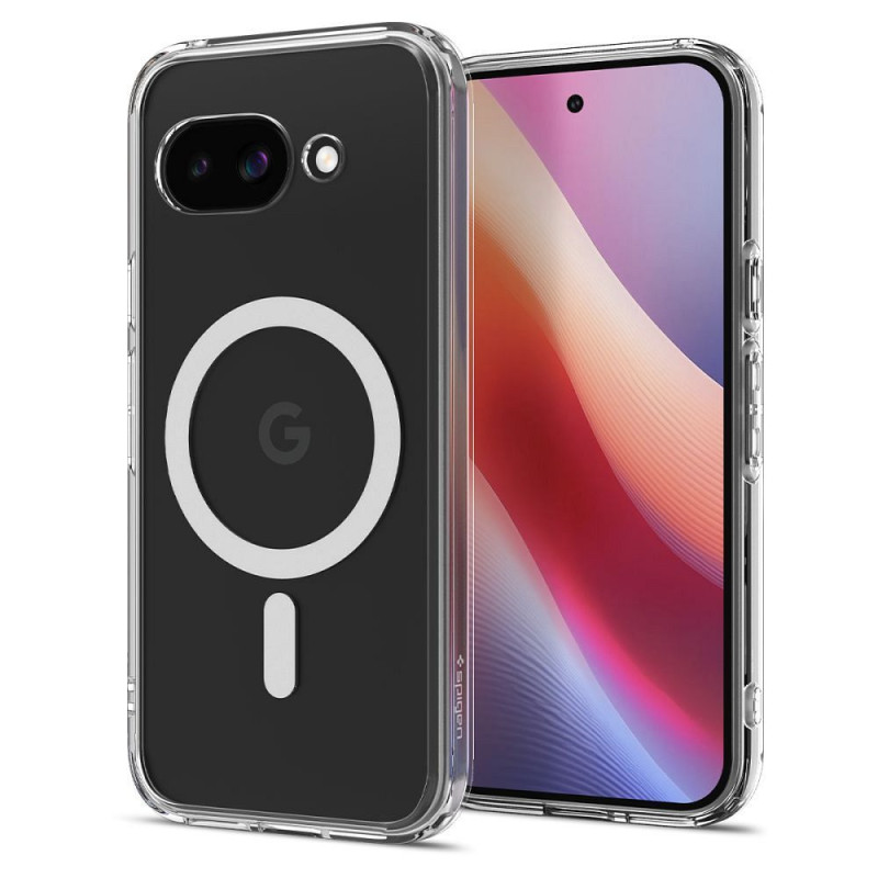 SPIGEN case ULTRA HYBRID MAG compatible with MagSafe for GOOGLE PIXEL 9A clear/white SPIGEN case ULTRA HYBRID MAG compatible with MagSafe for GOOGLE PIXEL 9A clear/white