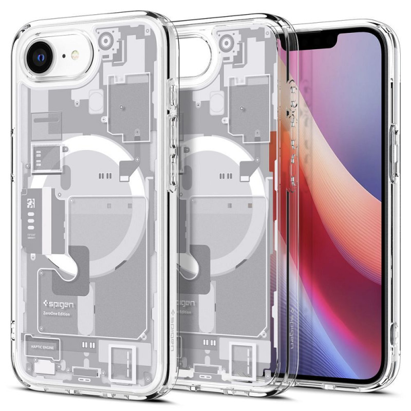 SPIGEN case ULTRA HYBRID MAG compatible with MagSafe for IPHONE 16E 2025 zero one white SPIGEN case ULTRA HYBRID MAG compatible with MagSafe for IPHONE 16E 2025 zero one white