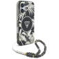 GUESS case for IPHONE 16 compatible with MagSafe GUHMP16SHPCTPLSK (IML Palm Trees Triangle W/ Pearl Strap) black GUESS case for IPHONE 16 compatible with MagSafe GUHMP16SHPCTPLSK (IML Palm Trees Triangle W/ Pearl Strap) black