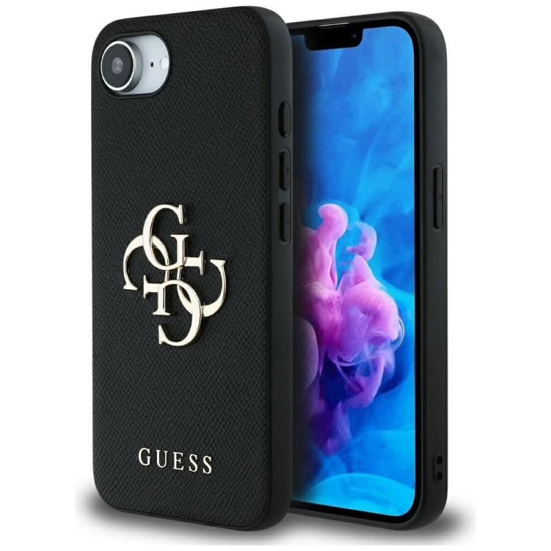 GUESS case for IPHONE 16e (SE 4 2025) GUHCPSE4PGT4MBK (PU Grained Big 4G and Classic) black GUESS case for IPHONE 16e (SE 4 2025) GUHCPSE4PGT4MBK (PU Grained Big 4G and Classic) black