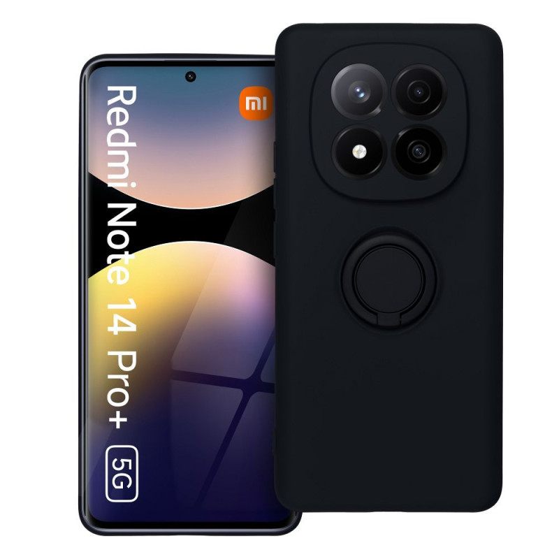 SILICONE RING case for XIAOMI Redmi Note 14 Pro Plus 5G black SILICONE RING case for XIAOMI Redmi Note 14 Pro Plus 5G black