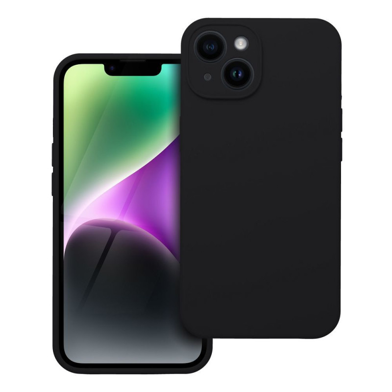 BACK-CASE Silikon PREMIUM schwarz für APPLE iPhone 14