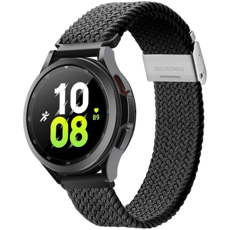 DUX DUCIS strap MIXTURE II stretchable braided 20 mm black DUX DUCIS strap MIXTURE II stretchable braided 20 mm black