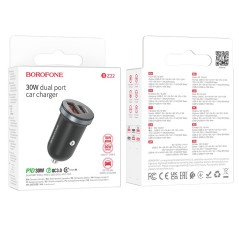 KFZ POWER-ADAPTER 30W USB-A + USB-C Borofone BZ22