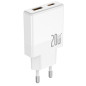 CHARGER USB-C + USB-A 20W GaN JELLICO EU57 white + Cable USB-C