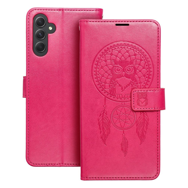 MEZZO Book case for SAMSUNG A14 4G / A14 5G dreamcatcher magenta MEZZO Book case for SAMSUNG A14 4G / A14 5G dreamcatcher magenta