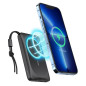 VEGER powerbank 10000 mAh with wireless charging compatible with MagSafe PD QC3.0 2A 20W MagOn (VP1151 / W1151) black VEGER powerbank 10000 mAh with wireless charging compatible with MagSafe PD QC3.0 2A 20W MagOn (VP1151 / W1151) black