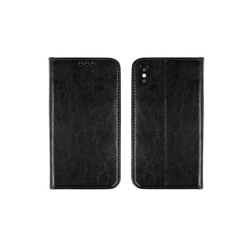 FLIPCASE WALLET ECHTLEDER schwarz für Samsung J600 Galaxy J6 2018|