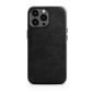 iCarer Oil Wax Premium Leather Case iPhone 14 Pro Magnetic Leather Case with MagSafe Black (WMI14220702-BK)