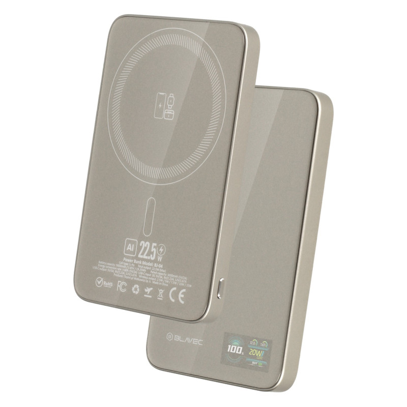 POWERBANK Blavec MagSafe-kompatibel 5000mAh 7,8mm gold