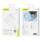 3in1-Kabel FONENG XS07: USB-A auf microUSB + LIGHTNING + USB-C (1,2 m / 3A / white)