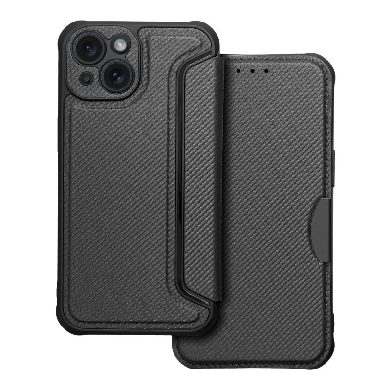 FLIPCASE RAZOR Carbon schwarz für APPLE iPhone 15