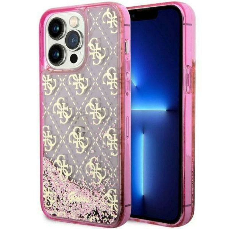 GUESS case for IPHONE 14 Pro GUHCP14LLC4PSGP (Liquid Glitter 4G Translucent) pink GUESS case for IPHONE 14 Pro GUHCP14LLC4PSGP (Liquid Glitter 4G Translucent) pink