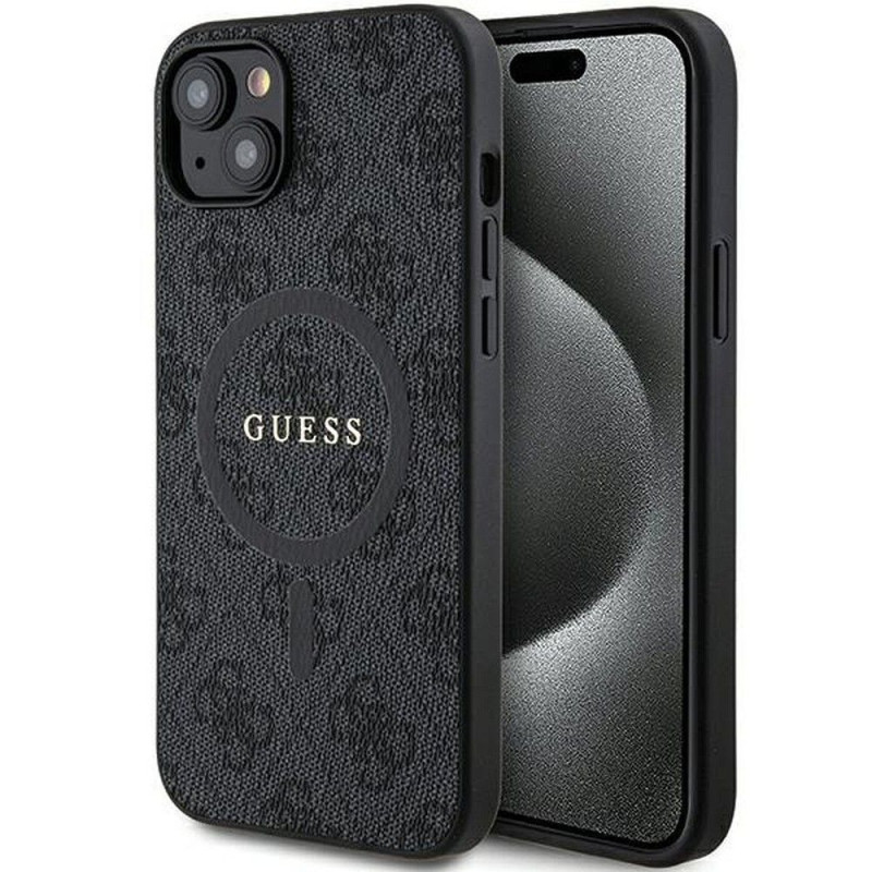 GUESS case for IPHONE 14 compatible with MagSafe GUHMP14SG4GFRK (4G Ring classic logo) black GUESS case for IPHONE 14 compatible with MagSafe GUHMP14SG4GFRK (4G Ring classic logo) black