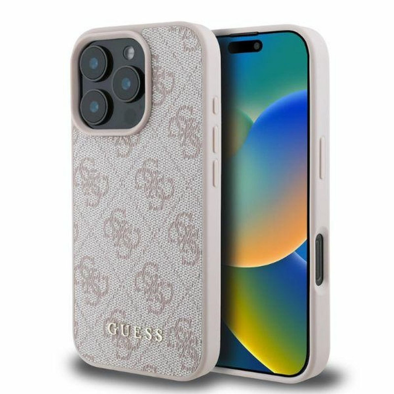 GUESS case for IPHONE 16 Pro GUHCP16LG4GFPI (PU 4G Classic) pink