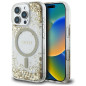 GUESS case for IPHONE 16 Pro Max compatible with MagSafe GUHMP16XRGRGED (Resin Bottom Glitter) gold