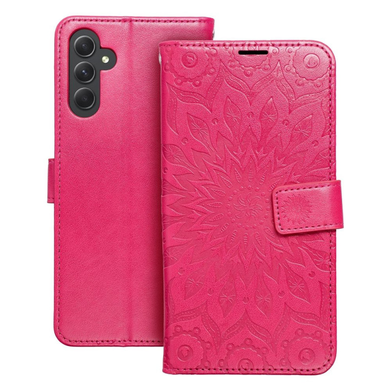 MEZZO Book case for SAMSUNG A14 4G / A14 5G mandala magenta MEZZO Book case for SAMSUNG A14 4G / A14 5G mandala magenta