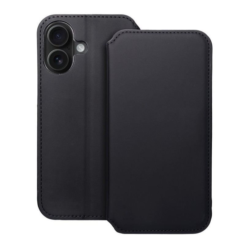 DUAL POCKET Book case for IPHONE 16 black DUAL POCKET Book case for IPHONE 16 black