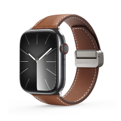 DUX DUCIS strap YA genuine leather for Apple Watch 42 / 44 / 45 / 49 mm brown