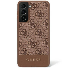 GUESS case for SAMSUNG S23 Plus GUHCS23MG4GLBR (4G Bottom Stripe) brown
