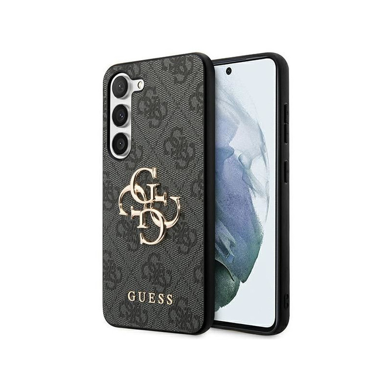 GUESS case for SAMSUNG S24 Plus GUHCS24M4GMGGR (Leather 4G Metal Logo) black