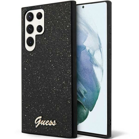 GUESS case for SAMSUNG S24 Ultra GUHCS24LHGGSHK (Glitter Script) black