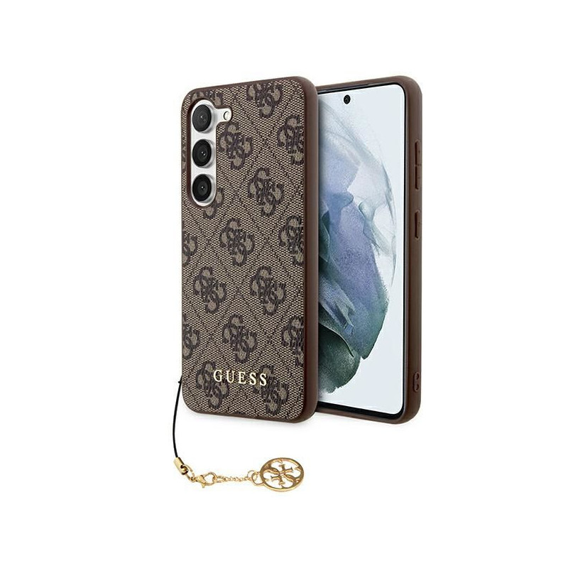 GUESS case for SAMSUNG S24 GUHCS24SGF4GBR (4G Charm) brown