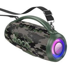 Bluetooth speaker LED 2 x 20W 4h Hoco HA4 camouflage green