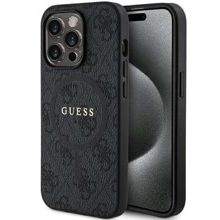 GUESS case for IPHONE 14 Pro Max compatible with MagSafe GUHMP14XG4GFRK (4G Ring classic logo) black
