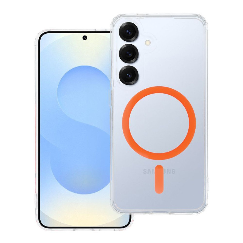 Drop Glue Colorful Ring Mag Cover compatible with MagSafe for SAMSUNG S25 orange Drop Glue Colorful Ring Mag Cover compatible with MagSafe for SAMSUNG S25 orange