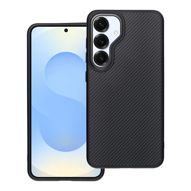 Carbon Elite Mag Cover compatible with MagSafe for SAMSUNG S25 black Carbon Elite Mag Cover compatible with MagSafe for SAMSUNG S25 black