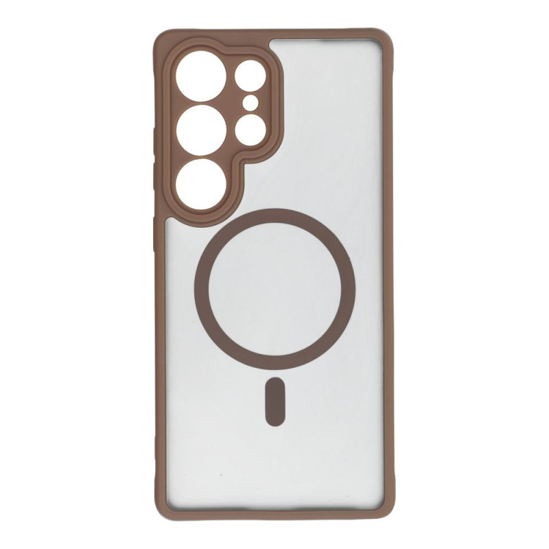 FULL MATTE MAG COVER case compatible with MagSafe for SAMSUNG S25 brown FULL MATTE MAG COVER case compatible with MagSafe for SAMSUNG S25 brown