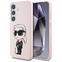 KARL LAGERFELD case for SAMSUNG S25 KLHMS25SPNYKGRTP (Magnetic Silicone Graffiti Ikonik) pink
