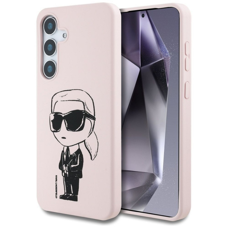 KARL LAGERFELD case for SAMSUNG S25 KLHMS25SPNYKGRTP (Magnetic Silicone Graffiti Ikonik) pink KARL LAGERFELD case for SAMSUNG S25 KLHMS25SPNYKGRTP (Magnetic Silicone Graffiti Ikonik) pink
