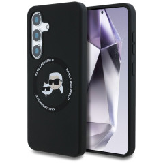 KARL LAGERFELD case for SAMSUNG S25 KLHMS25SSKCHTCK (Magnetic Silicone Double Heads) black