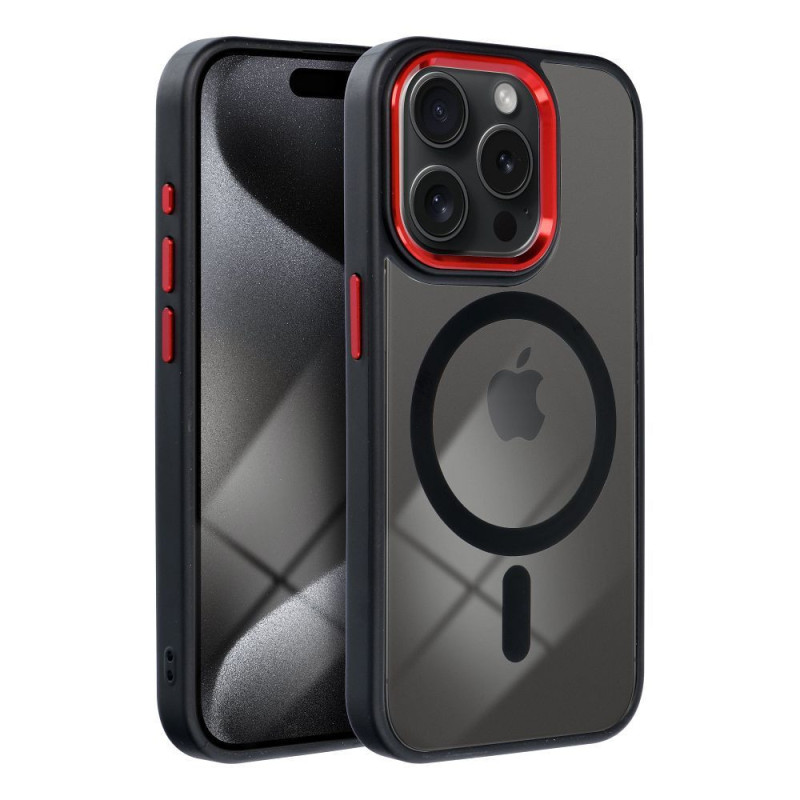COLOR EDGE MAG COVER case compatible with MagSafe for IPHONE 17 Air black red COLOR EDGE MAG COVER case compatible with MagSafe for IPHONE 17 Air black red