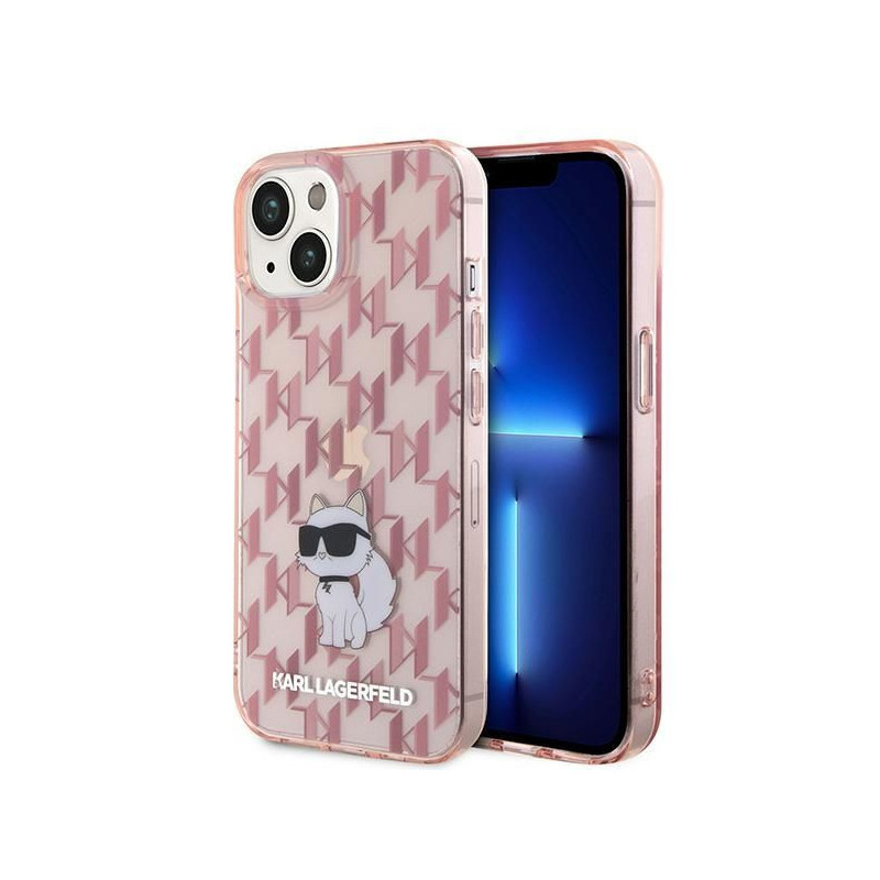 KARL LAGERFELD case for IPHONE 15 KLHCP15SHNCMKLP (Monogram) pink