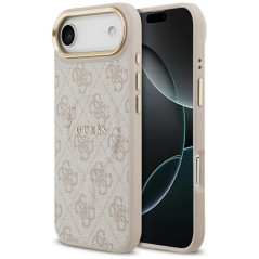 GUESS case for IPHONE 17 Air compatible with MagSafe GUHMP17MP4MSEGCP (PU 4G W/ Classic) pink