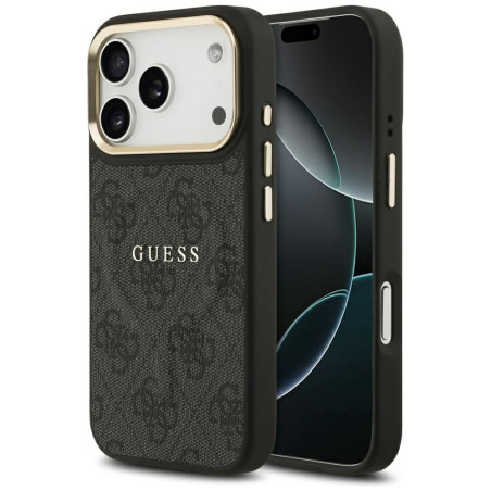 GUESS case for IPHONE 17 Pro compatible with MagSafe GUHMP17LP4MSEGCK (PU 4G W/ Classic) black