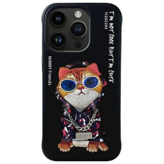 NIMMY case GLASSES COOL CAT for IPHONE 15 Pro black