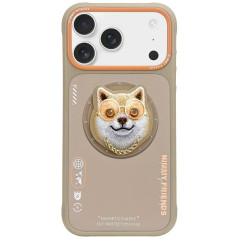 NIMMY case GLASSES COOL DOG compatible with MagSafe for IPHONE 17 beige