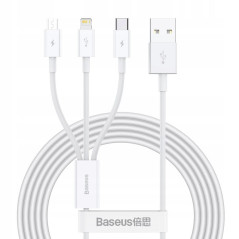 BASEUS cable 3in1 USB A to Micro USB / Lightning / Type C 3