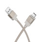 Cable USB A to Micro USB Hoco 2,4A 1 m X110 gold Cable USB A to Micro USB Hoco 2,4A 1 m X110 gold