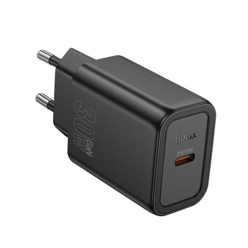 Phone charger Hoco USB C QC PD 30W N62 black Phone charger Hoco USB C QC PD 30W N62 black
