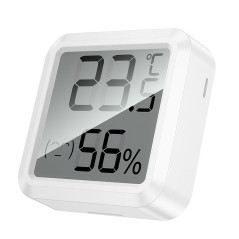 HOCO electronic clock with hygrothermometer HX40 white
