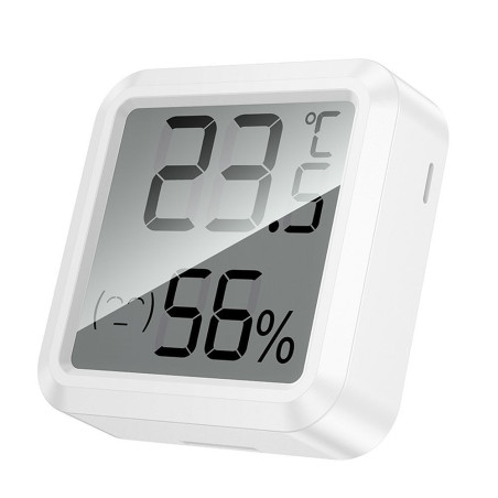 HOCO electronic clock with hygrothermometer HX40 white