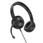 HOCO wire headphones Jack 3,5 mm with microphone W112 black HOCO wire headphones Jack 3,5 mm with microphone W112 black