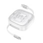 Cable All-in-one retractable charging set Hoco PD 3A 60W 0,95 m U140 white Cable All-in-one retractable charging set Hoco PD 3A 60W 0,95 m U140 white