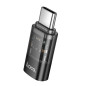 Adapter USB C to Lightning Hoco UA36D transparent black Adapter USB C to Lightning Hoco UA36D transparent black